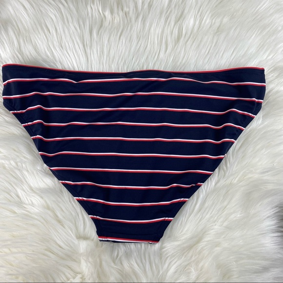 Lauren Ralph Lauren Dylan Stripe Navy Hipster Bikini Bottom Size 16 NWT - Picture 4 of 7